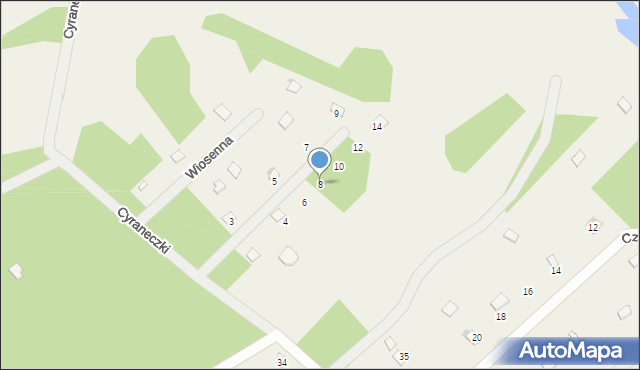 Kamieńczyk, Wiosenna, 8, mapa Kamieńczyk