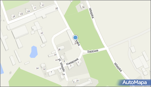 Kamieniec, Wiejska, 1a, mapa Kamieniec