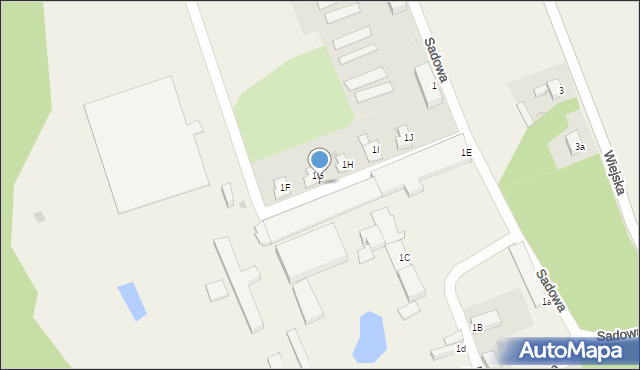 Kamieniec, Wiejska, 1ga, mapa Kamieniec