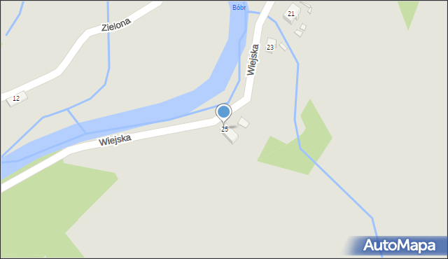 Kamienna Góra, Wiejska, 25, mapa Kamienna Góra