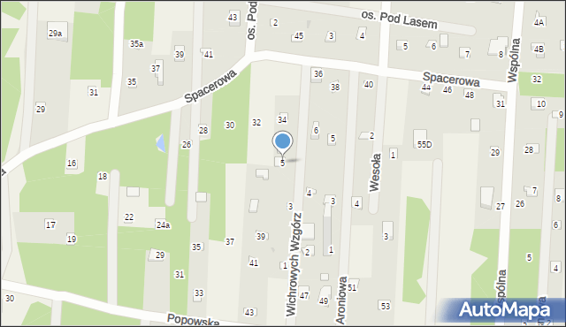 Kania Nowa, Wichrowych Wzgórz, 5, mapa Kania Nowa