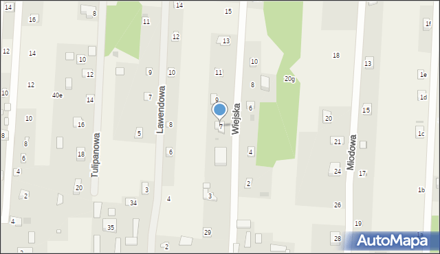 Kania Polska, Wiejska, 7, mapa Kania Polska