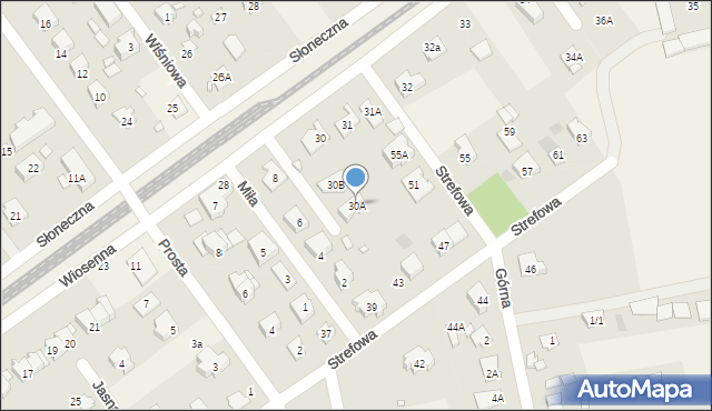 Kanie, Wiosenna, 30A, mapa Kanie