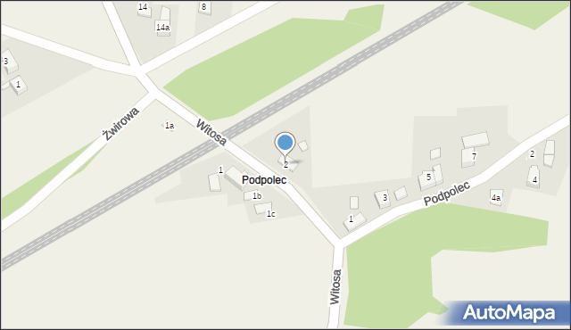 Kaniów, Witosa Wincentego, 2, mapa Kaniów