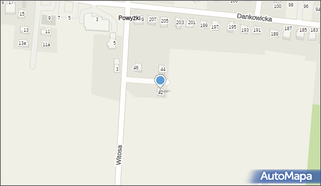 Kaniów, Witosa Wincentego, 42, mapa Kaniów