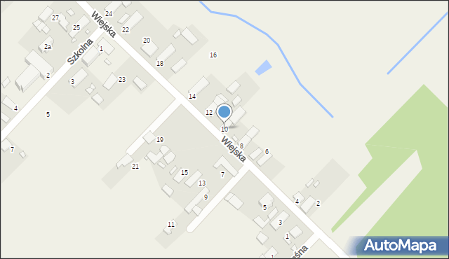 Kaniów, Wiejska, 10, mapa Kaniów