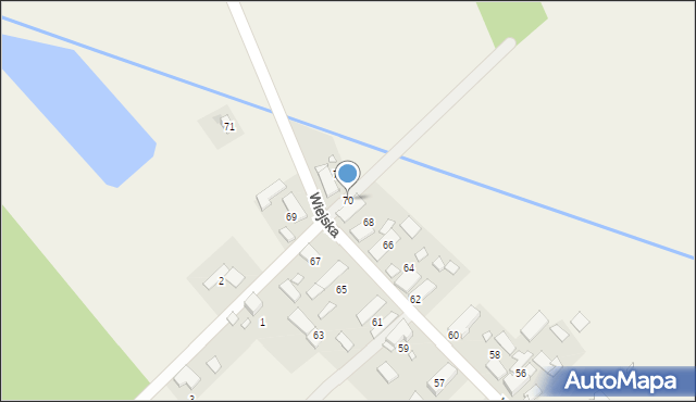 Kaniów, Wiejska, 70, mapa Kaniów