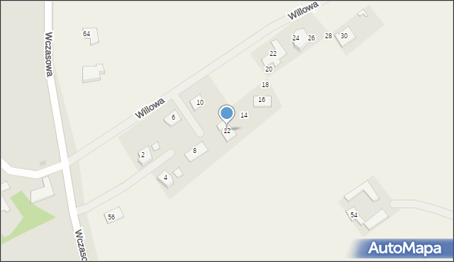 Karbowo, Willowa, 12, mapa Karbowo