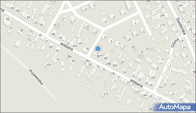 Karczew, Wiślana, 28, mapa Karczew