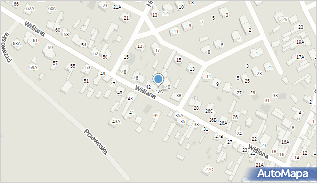 Karczew, Wiślana, 40A, mapa Karczew