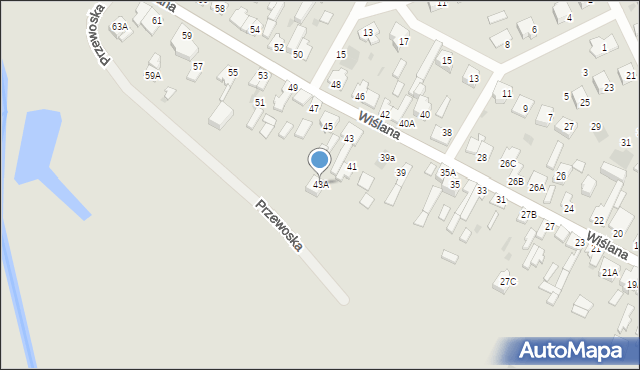 Karczew, Wiślana, 43A, mapa Karczew