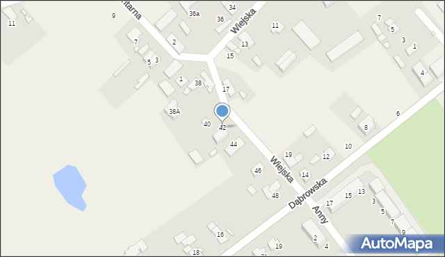 Karczów, Wiejska, 42, mapa Karczów