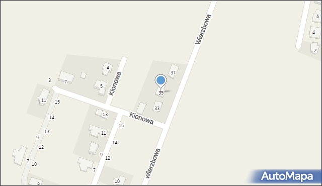 Kargoszyn, Wierzbowa, 35, mapa Kargoszyn