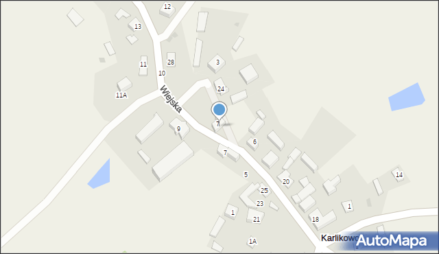 Karlikowo, Wiejska, 27, mapa Karlikowo