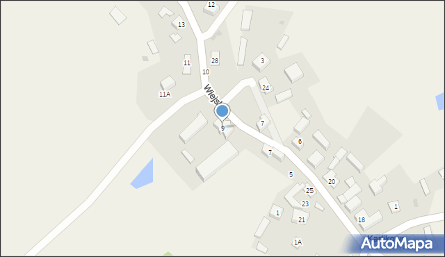 Karlikowo, Wiejska, 9, mapa Karlikowo