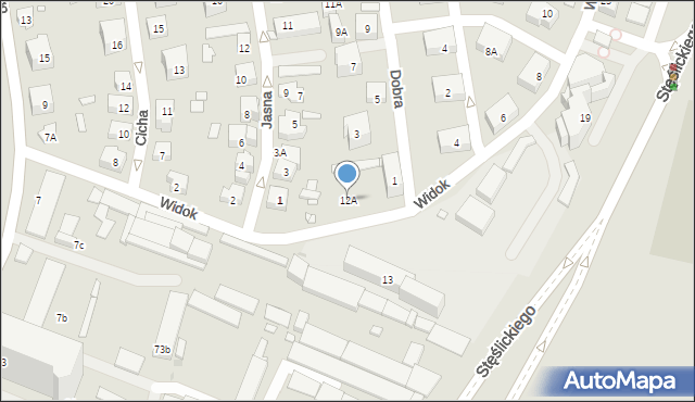 Katowice, Widok, 12A, mapa Katowic