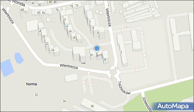 Katowice, Wiertnicza, 28, mapa Katowic