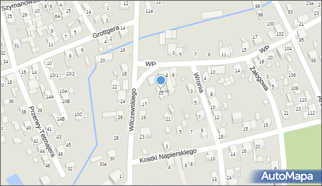 Katowice, Wilczewskiego Stanisława, ks. dr., 15, mapa Katowic
