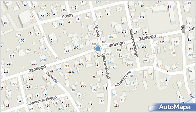 Katowice, Wilczewskiego Stanisława, ks. dr., 2A, mapa Katowic