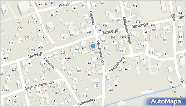 Katowice, Wilczewskiego Stanisława, ks. dr., 4, mapa Katowic