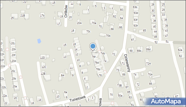 Katowice, Wilczewskiego Stanisława, ks. dr., 76g, mapa Katowic
