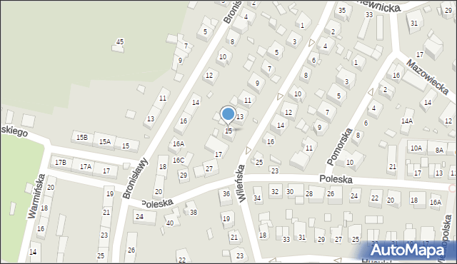 Katowice, Wileńska, 15, mapa Katowic