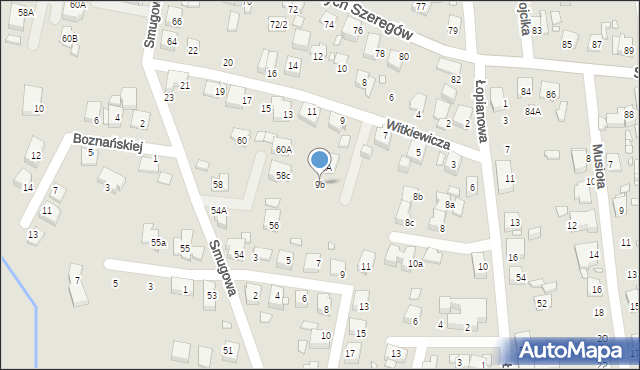 Katowice, Witkiewicza Stanisława Ignacego, 9b, mapa Katowic