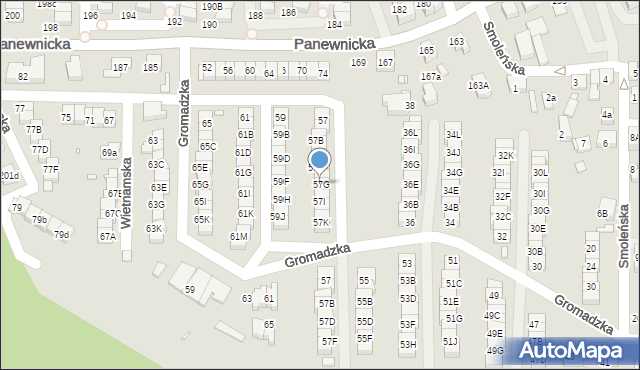 Katowice, Wietnamska, 57G, mapa Katowic