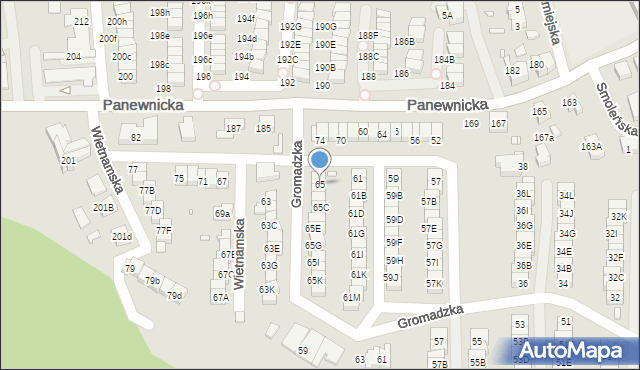 Katowice, Wietnamska, 65, mapa Katowic