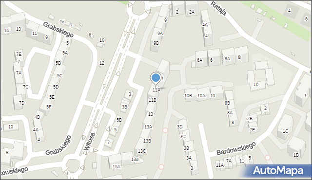 Katowice, Witosa Wincentego, 11A, mapa Katowic