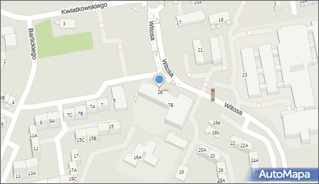 Katowice, Witosa Wincentego, 18, mapa Katowic