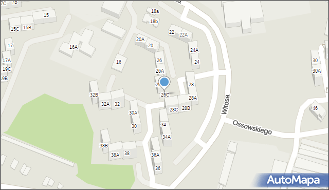 Katowice, Witosa Wincentego, 26C, mapa Katowic