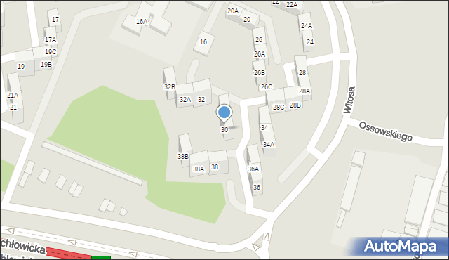 Katowice, Witosa Wincentego, 30, mapa Katowic