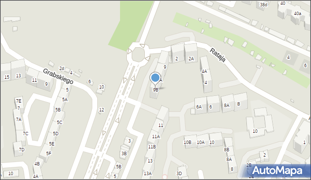 Katowice, Witosa Wincentego, 9B, mapa Katowic