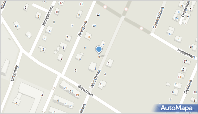 Kąty Wrocławskie, Wierzbowa, 5, mapa Kąty Wrocławskie