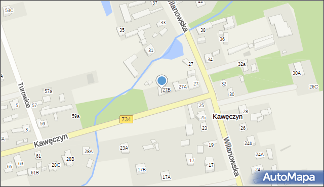 Kawęczyn, Wilanowska, 27B, mapa Kawęczyn