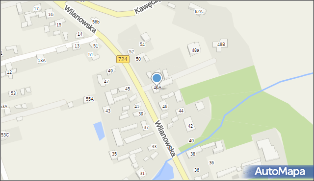Kawęczyn, Wilanowska, 46A, mapa Kawęczyn