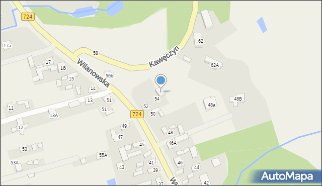 Kawęczyn, Wilanowska, 56, mapa Kawęczyn