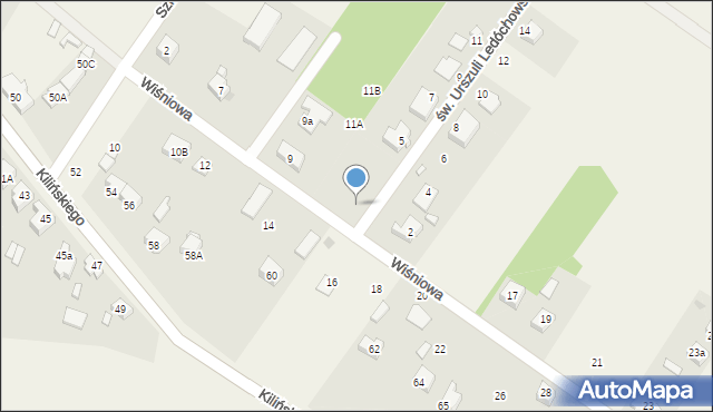 Kazimierz, Wiśniowa, 11, mapa Kazimierz