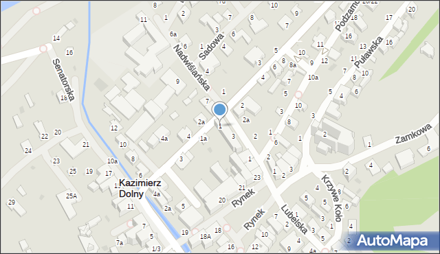 Kazimierz Dolny, Witkiewicza Jana Koszczyca, 1, mapa Kazimierz Dolny