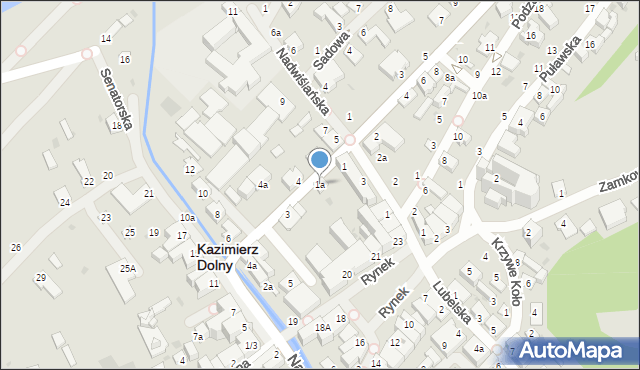 Kazimierz Dolny, Witkiewicza Jana Koszczyca, 1a, mapa Kazimierz Dolny