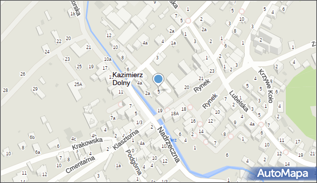 Kazimierz Dolny, Witkiewicza Jana Koszczyca, 5, mapa Kazimierz Dolny