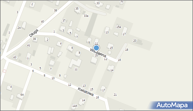 Kazuń-Bielany, Wiosenna, 10, mapa Kazuń-Bielany