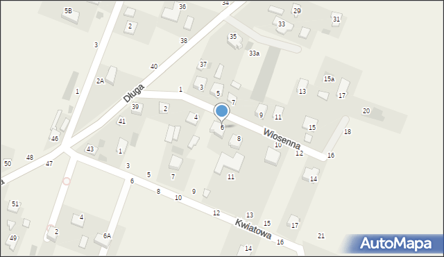 Kazuń-Bielany, Wiosenna, 6, mapa Kazuń-Bielany