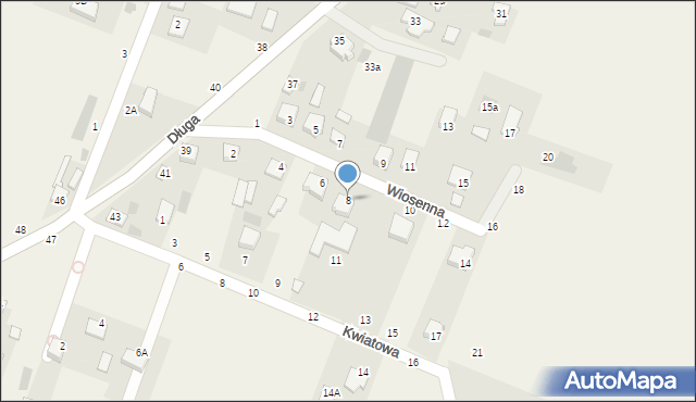 Kazuń-Bielany, Wiosenna, 8, mapa Kazuń-Bielany