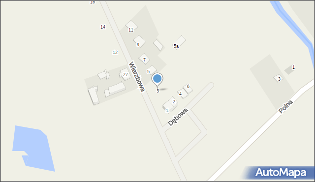 Kębłowo, Wierzbowa, 3, mapa Kębłowo