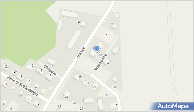 Kębłowo, Wierzbowa, 3, mapa Kębłowo