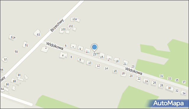 Kędzierzyn-Koźle, Widokowa, 13, mapa Kędzierzyna-Koźle