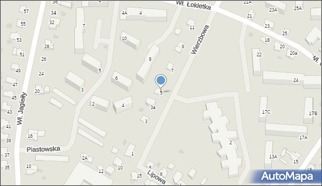 Kętrzyn, Wierzbowa, 5, mapa Kętrzyn