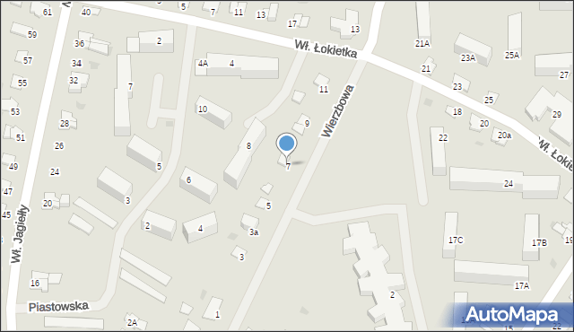 Kętrzyn, Wierzbowa, 7, mapa Kętrzyn